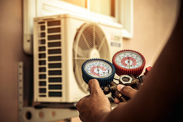 Professional Hvac technician working in Caddo, OK